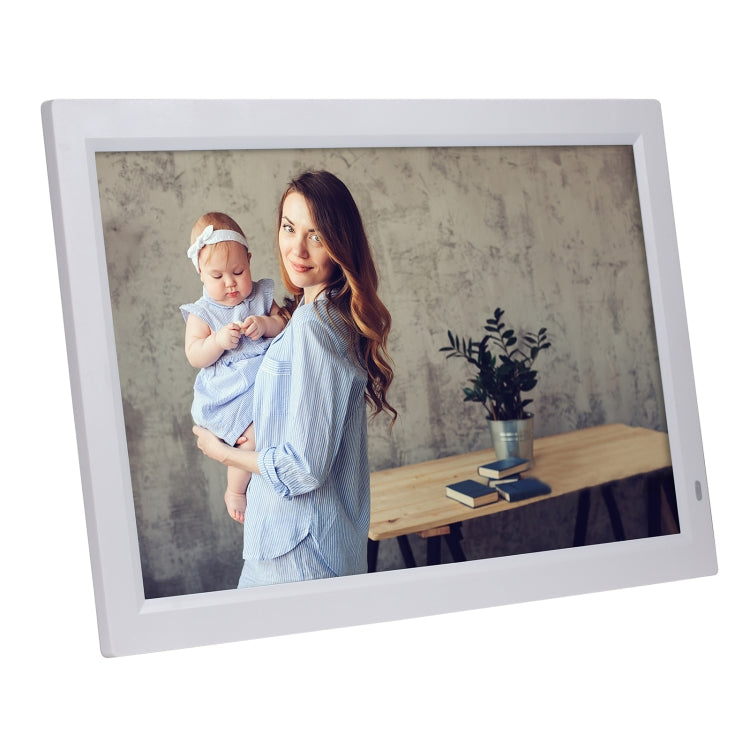 21.5 inch LED Display Digital Photo Frame with Holder & Remote Control, US Plug(White) - 15 inch Above by PMC Jewellery | Online Shopping South Africa | PMC Jewellery | Buy Now Pay Later Mobicred