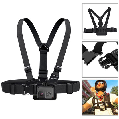 PULUZ 53 in 1 Accessories Total Ultimate Combo Kits with Orange EVA Case (Chest Strap + Suction Cup Mount + 3-Way Pivot Arms + J-Hook Buckle + Wrist Strap + Helmet Strap + Extendable Monopod + Surface ... ce Pro, DJI Osmo Action 4 and Other Action Cameras -  by PULUZ | Online Shopping South Africa | PMC Jewellery | Buy Now Pay Later Mobicred