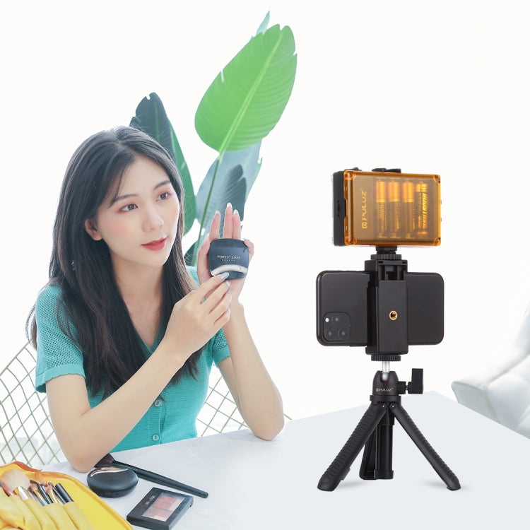 PULUZ Selfie Sticks Tripod Mount + Phone Clamp with Tripod Adapter & Long Screw(Black) - Desktop Holder by PULUZ | Online Shopping South Africa | PMC Jewellery | Buy Now Pay Later Mobicred