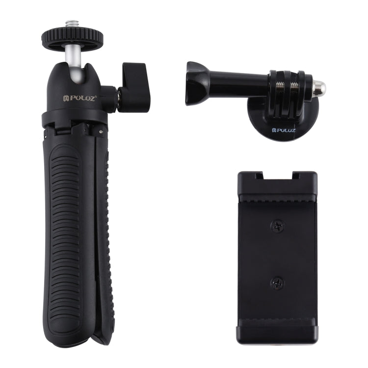 PULUZ Selfie Sticks Tripod Mount + Phone Clamp with Tripod Adapter & Long Screw(Black) - Desktop Holder by PULUZ | Online Shopping South Africa | PMC Jewellery | Buy Now Pay Later Mobicred