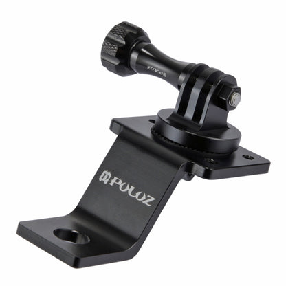 PULUZ Aluminum Alloy Motorcycle Fixed Holder Mount with Tripod Adapter & Screw for GoPro Hero12 Black / Hero11 /10 /9 /8 /7 /6 /5, Insta360 Ace / Ace Pro, DJI Osmo Action 4 and Other Action Cameras(Black) - Holder by PULUZ | Online Shopping South Africa | PMC Jewellery | Buy Now Pay Later Mobicred