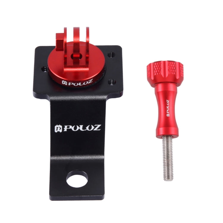 PULUZ Aluminum Alloy Motorcycle Fixed Holder Mount with Tripod Adapter & Screw for GoPro Hero12 Black / Hero11 /10 /9 /8 /7 /6 /5, Insta360 Ace / Ace Pro, DJI Osmo Action 4 and Other Action Cameras(Red) - Holder by PULUZ | Online Shopping South Africa | PMC Jewellery | Buy Now Pay Later Mobicred