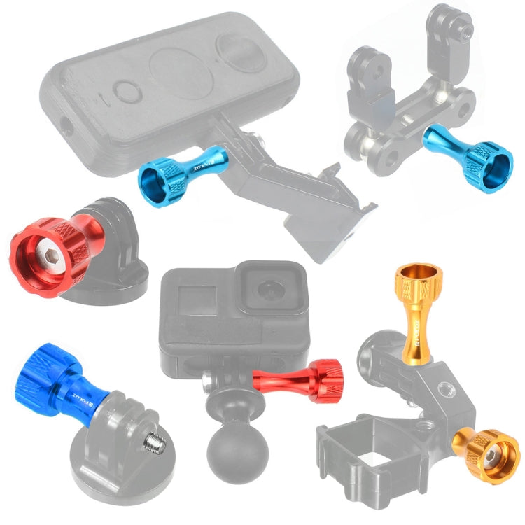 PULUZ CNC Aluminum Thumb Knob Stainless Bolt Nut Screw Set for GoPro Hero12 Black / Hero11 /10 /9 /8 /7 /6 /5, Insta360 Ace / Ace Pro, DJI Osmo Action 4 and Other Action Cameras(Blue) - free shipping - PMC TechLife - Order now!