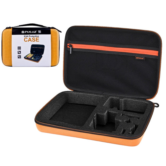 PULUZ Waterproof Carrying and Travel Case for for GoPro Hero12 Black / Hero11 /10 /9 /8 /7 /6 /5, Insta360 Ace / Ace Pro, DJI Osmo Action 4 and Other Action Cameras Accessories, Large Size: 32cm x 22cm x 7cm(Orange) - Carry Cases by PULUZ | Online Shopping South Africa | PMC Jewellery | Buy Now Pay Later Mobicred