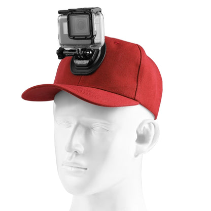 PULUZ Baseball Hat with J-Hook Buckle Mount & Screw for GoPro, DJI OSMO Action and Other Action Cameras(Red) -  by PMC Jewellery | Online Shopping South Africa | PMC Jewellery | Buy Now Pay Later Mobicred