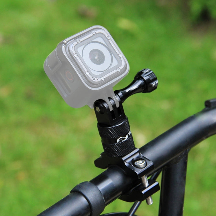 PULUZ 360 Degree Rotation Bike Aluminum Handlebar Adapter Mount with Screw for GoPro Hero12 Black / Hero11 /10 /9 /8 /7 /6 /5, Insta360 Ace / Ace Pro, DJI Osmo Action 4 and Other Action Cameras(Black) - Bicycle Handlebar Mount by PULUZ | Online Shopping South Africa | PMC Jewellery | Buy Now Pay Later Mobicred
