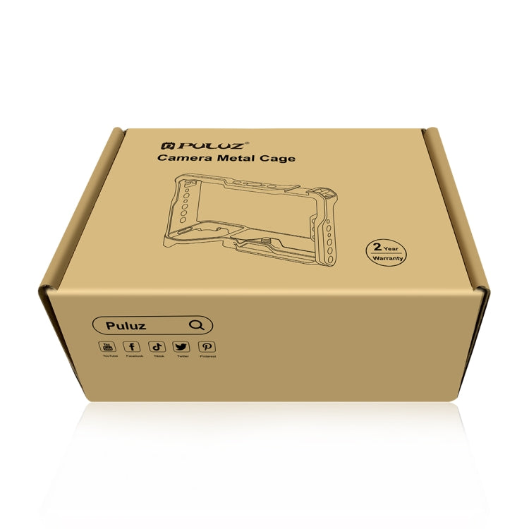 For Sony A6400 / A6300 / A6100 / A6000 PULUZ Wood Handle Metal Camera Cage Stabilizer Rig - free shipping - PMC TechLife - Order now!