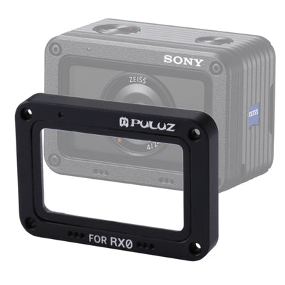 PULUZ Aluminum Alloy Flame + Tempered Glass Lens Protector for Sony RX0 / RX0 II, with Screws and Screwdrivers(Black) - Lens Cover by PULUZ | Online Shopping South Africa | PMC Jewellery | Buy Now Pay Later Mobicred