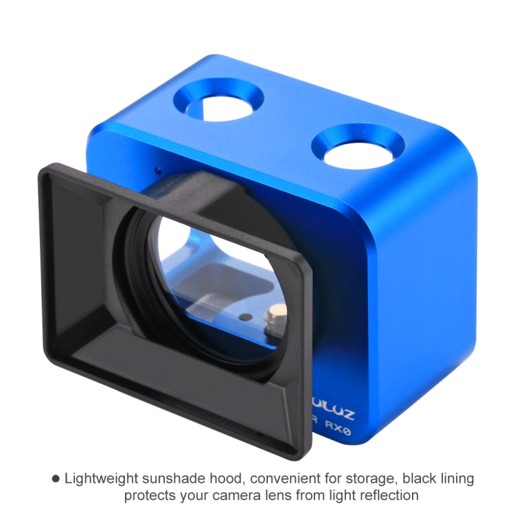 PULUZ for Sony RX0 Aluminum Alloy Protective Cage + 37mm UV Filter Lens + Lens Sunshade with Screws and Screwdrivers(Blue) - Metal Cases by PULUZ | Online Shopping South Africa | PMC Jewellery | Buy Now Pay Later Mobicred