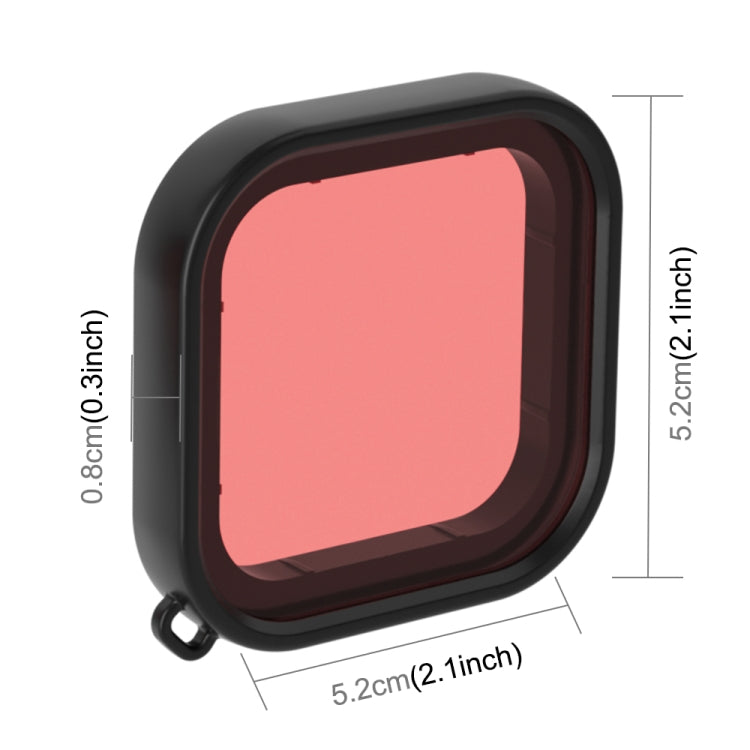 PULUZ Square Housing Diving Color Lens Filter for GoPro HERO8 Black(Pink) - Lens Filter by PULUZ | Online Shopping South Africa | PMC Jewellery | Buy Now Pay Later Mobicred