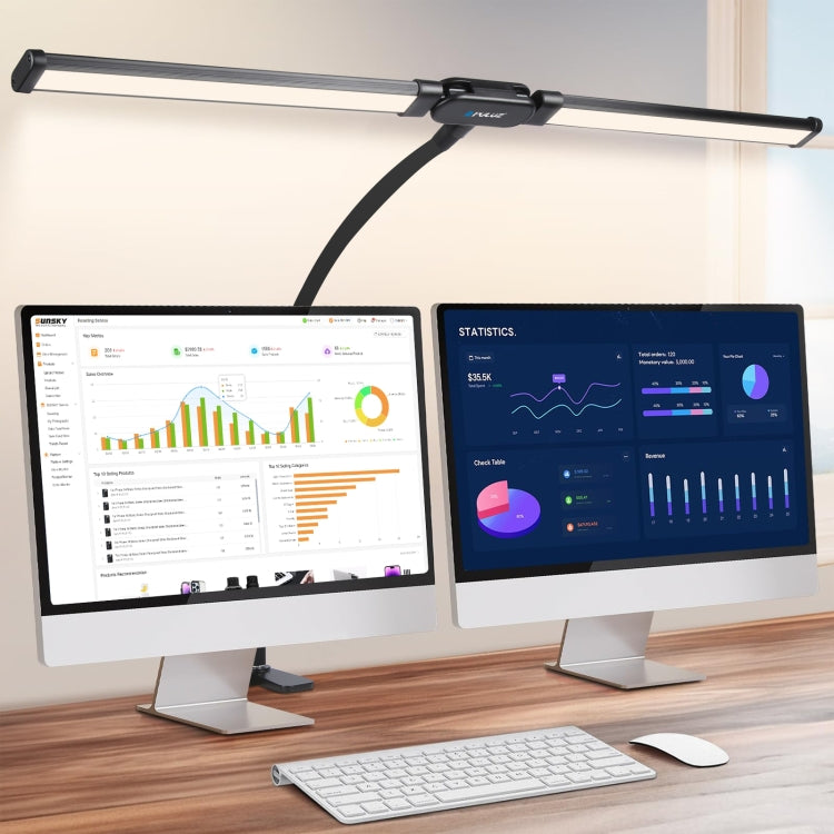 PULUZ Gooseneck Tube LED Fill Light Double Head Clip Desk Lamp (Black) - Selfie Light by PULUZ | Online Shopping South Africa | PMC Jewellery | Buy Now Pay Later Mobicred