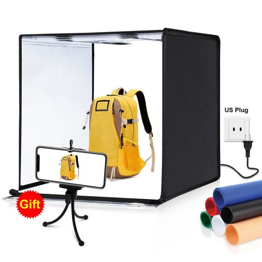 PULUZ Photo Studio Light Box Portable 60 x 60 x 60 cm Light Tent LED 5500K White Light Dimmable Mini 36W Photography Studio Tent Kit with 6 Removable Backdrops (Black Orange White Green Blue Red)(US Plug) -  by PULUZ | Online Shopping South Africa | PMC Jewellery | Buy Now Pay Later Mobicred