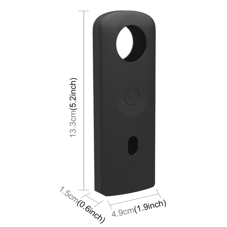 PULUZ Silicone Protective Case with Lens Cover for Ricoh Theta SC2 360 Panoramic Camera(Black) - Silicone Cases by PULUZ | Online Shopping South Africa | PMC Jewellery | Buy Now Pay Later Mobicred