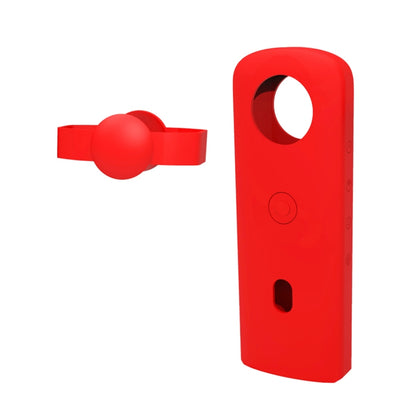 PULUZ Silicone Protective Case with Lens Cover for Ricoh Theta SC2 360 Panoramic Camera(Red) - Silicone Cases by PULUZ | Online Shopping South Africa | PMC Jewellery | Buy Now Pay Later Mobicred