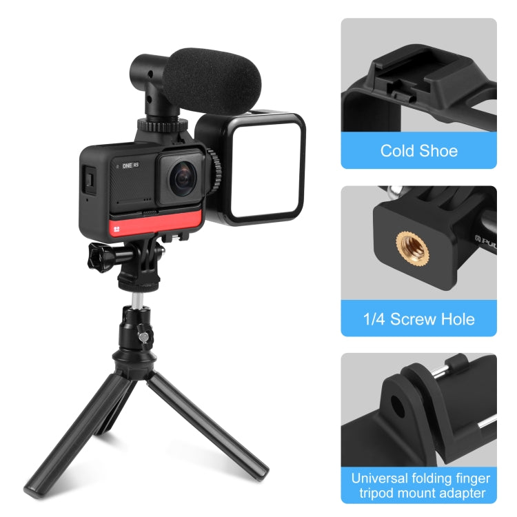 PULUZ Plastic Frame Case for Insta360 One RS 4K / 360 / 1-Inch Edition(Black) - Mount & Holder by PULUZ | Online Shopping South Africa | PMC Jewellery | Buy Now Pay Later Mobicred