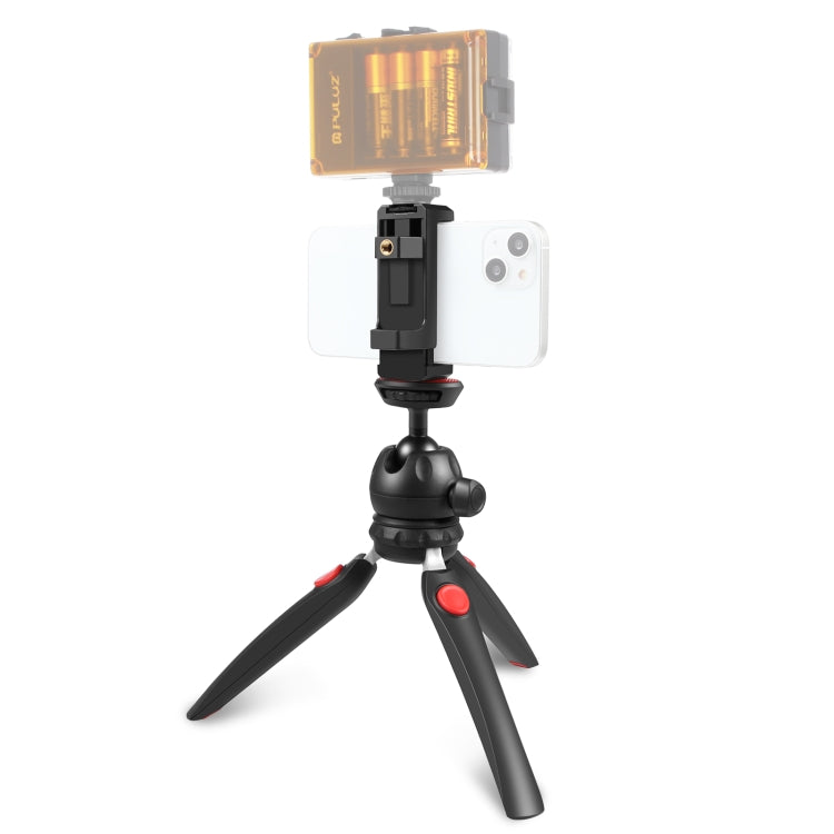 PULUZ Mini VLOG Live Stabilizer Stand Tripod with Phone Clamp for Smartphones (Red) - Stand by PULUZ | Online Shopping South Africa | PMC Jewellery | Buy Now Pay Later Mobicred