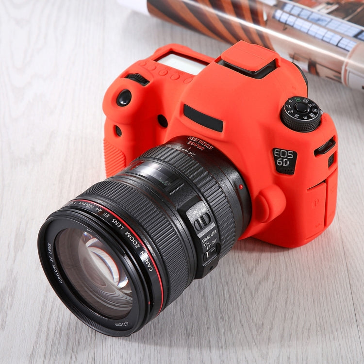 PULUZ Soft Silicone Protective Case for Canon EOS 6D(Red) - Protective Case by PULUZ | Online Shopping South Africa | PMC Jewellery | Buy Now Pay Later Mobicred