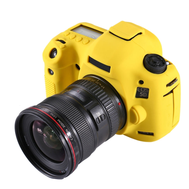 PULUZ Soft Silicone Protective Case for Canon EOS 5D Mark III / 5D3(Yellow) - Protective Case by PULUZ | Online Shopping South Africa | PMC Jewellery | Buy Now Pay Later Mobicred