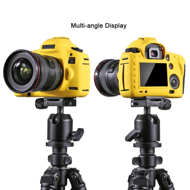 PULUZ Soft Silicone Protective Case for Canon EOS 5D Mark III / 5D3(Yellow) - Protective Case by PULUZ | Online Shopping South Africa | PMC TechLife | Buy Now Pay Later Mobicred