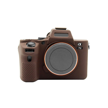 PULUZ Soft Silicone Protective Case for Sony ILCE-7MII / 7SMII / 7RMII(Coffee) - Protective Case by PULUZ | Online Shopping South Africa | PMC Jewellery | Buy Now Pay Later Mobicred