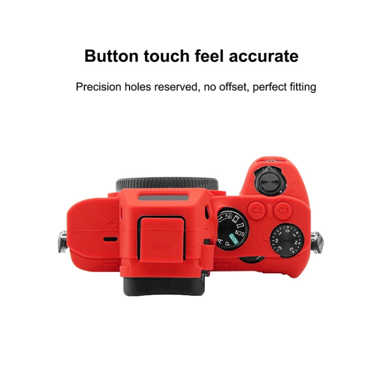 PULUZ Soft Silicone Protective Case for Sony ILCE-7MII / 7SMII / 7RMII(Red) - Protective Case by PULUZ | Online Shopping South Africa | PMC Jewellery | Buy Now Pay Later Mobicred