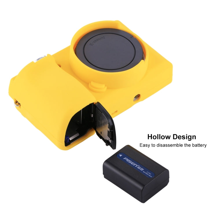 PULUZ Soft Silicone Protective Case for Sony ILCE-6000 / A6000(Yellow) - Protective Case by PULUZ | Online Shopping South Africa | PMC Jewellery | Buy Now Pay Later Mobicred