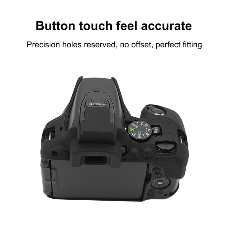 PULUZ Soft Silicone Protective Case for Nikon D5500 / D5600(Black) - free shipping - PMC TechLife - Order now!