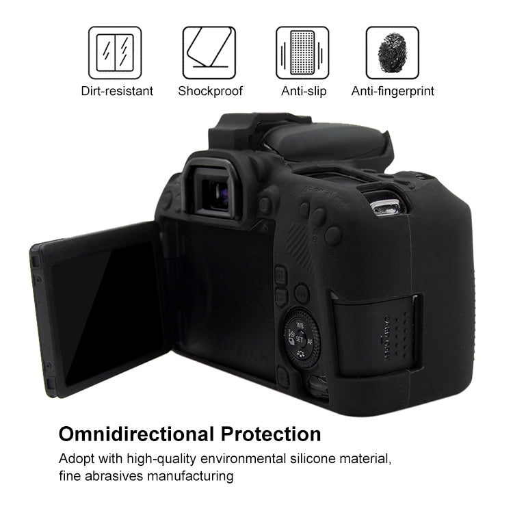 PULUZ Soft Silicone Protective Case for Canon EOS 77D(Black) - free shipping - PMC TechLife - Order now!