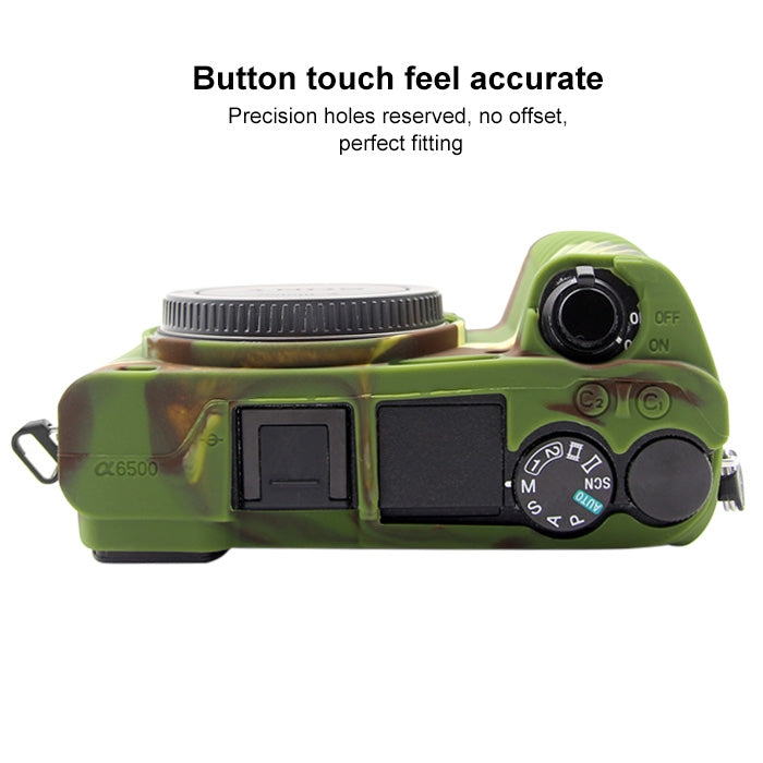 PULUZ Soft Silicone Protective Case for Sony ILCE-6500(Camouflage) - Protective Case by PULUZ | Online Shopping South Africa | PMC Jewellery | Buy Now Pay Later Mobicred