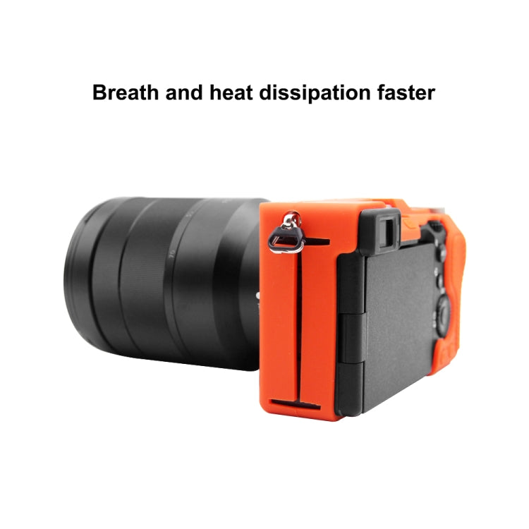 PULUZ Soft Silicone Protective Case for Sony A7C / ILCE-7C(Orange) - Protective Case by PULUZ | Online Shopping South Africa | PMC TechLife | Buy Now Pay Later Mobicred