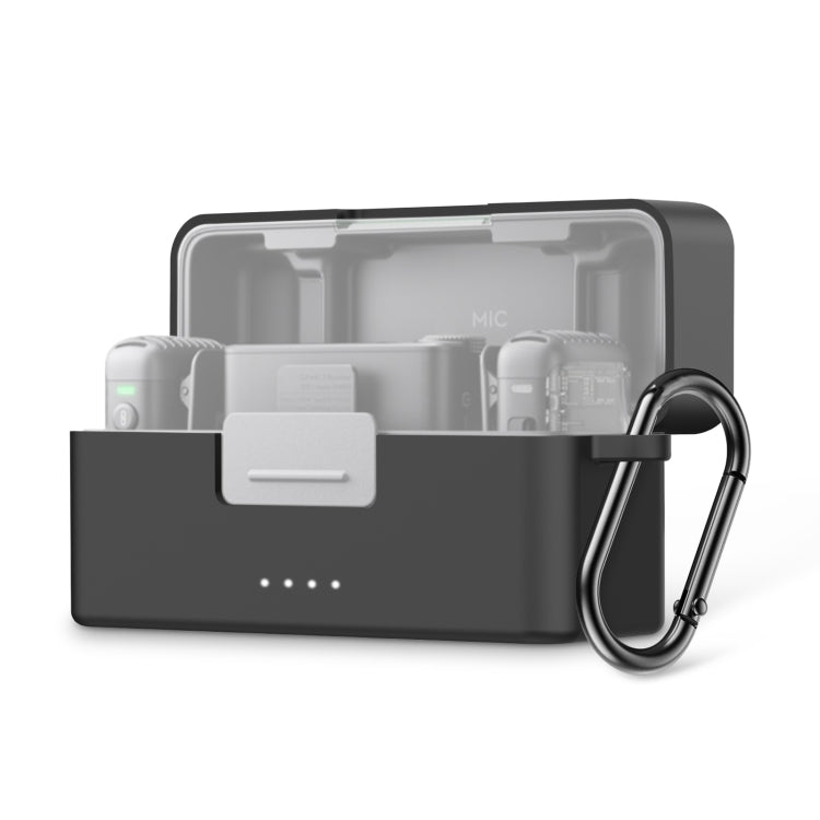 For DJI Mic 2 PULUZ Charging Case Silicone Scratch-proof Protective Cover (Black) - free shipping - PMC TechLife - Order now!