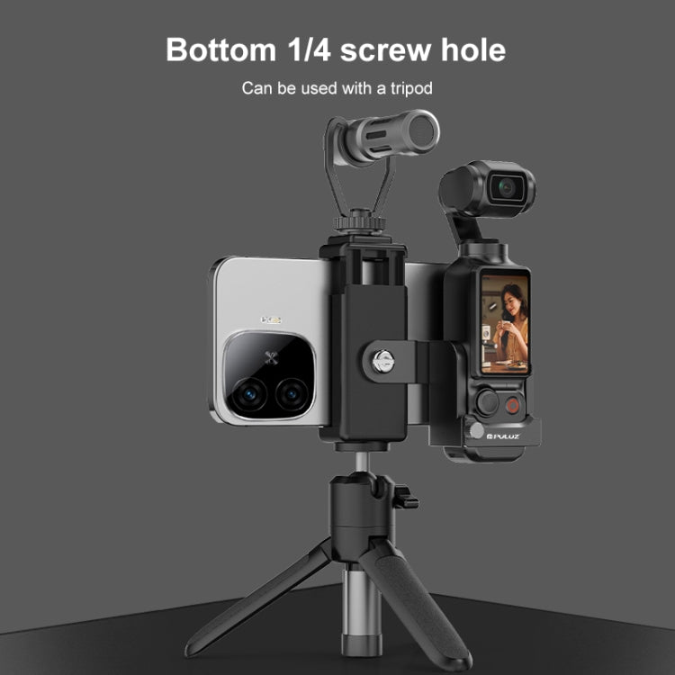 For DJI OSMO Pocket 3 PULUZ Protective Frame Expansion Phone Clamp Adapter Bracket (Black) - free shipping - PMC TechLife - Order now!