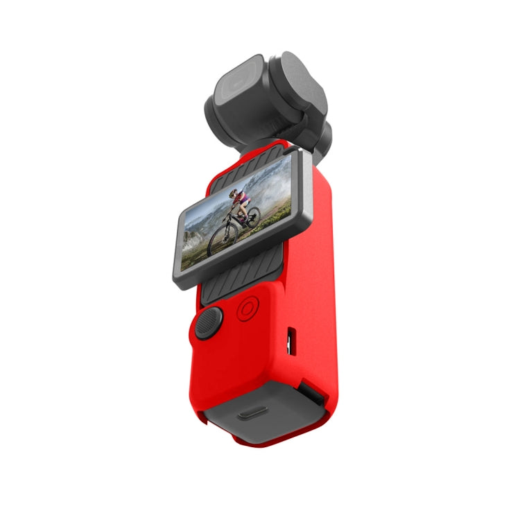 For DJI OSMO Pocket 3 PULUZ  3 in 1 Silicone Cover Case Set (Red) - Case & Bags by PULUZ | Online Shopping South Africa | PMC Jewellery | Buy Now Pay Later Mobicred