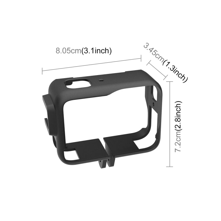 For Insta360 Ace Pro PULUZ Plastic Cage Expansion Adapter Frame with Cold Shoe Base (Black) - free shipping - PMC TechLife - Order now!