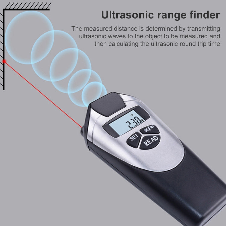 Ultrasonic Distance Measurer Laser Point (2-60 feet) - Laser Rangefinder by PMC TechLife | Online Shopping South Africa | PMC TechLife | Buy Now Pay Later Mobicred