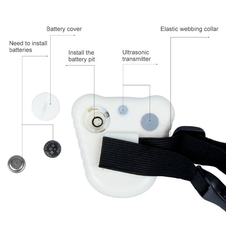 Ultrasonic Bark Stop Collar(White) - Training Aids by PMC TechLife | Online Shopping South Africa | PMC TechLife | Buy Now Pay Later Mobicred