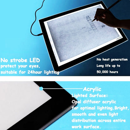 Huion A2 Ultra Thin Adjustable USB LED Light Board Light Tracing Pad -  by HUION | Online Shopping South Africa | PMC Jewellery