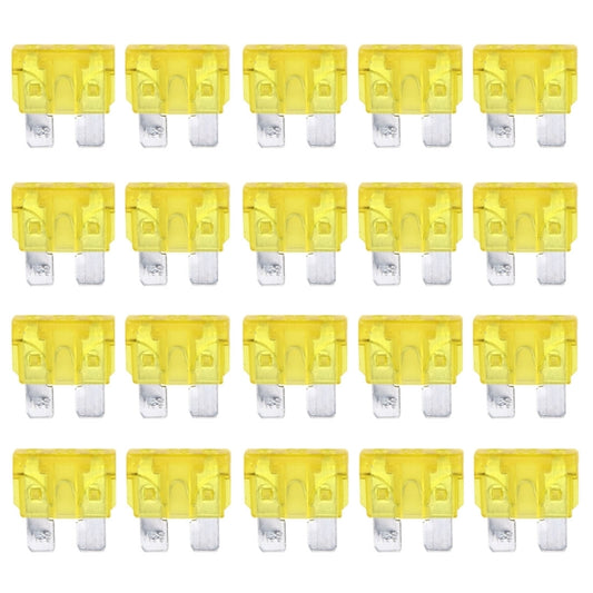 100 PCS Auto Mini Blade Fuse (20A) , DC 12V(Yellow) - Fuse by PMC Jewellery | Online Shopping South Africa | PMC Jewellery