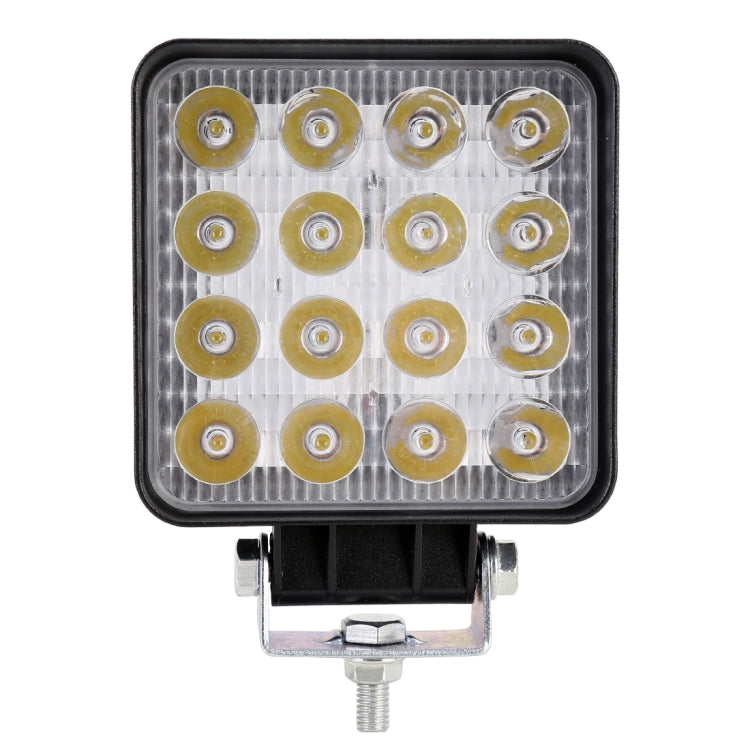 48W Bridgelux 4000lm 16 LED White Light Condenser Engineering Lamp / Waterproof IP67 SUVs Light, DC 10-30V(Black) - Work Lights by PMC Jewellery | Online Shopping South Africa | PMC Jewellery | Buy Now Pay Later Mobicred