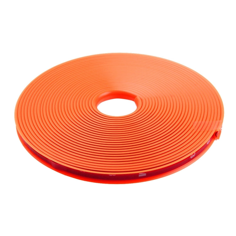 Universal Decorative Scratchproof Stickup 8M Flexible Car Wheel Hub TRIM Mouldings Decoration Strip(Orange) - Decorative Strip by PMC Jewellery | Online Shopping South Africa | PMC Jewellery