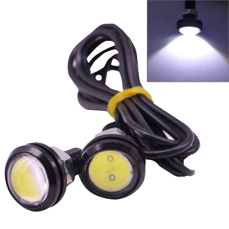 2 PCS 2x 3W 120LM Waterproof Eagle Eye light  White LED Light for Vehicles, Cable Length: 60cm(Black) - Eagle Eye Lamps by PMC Jewellery | Online Shopping South Africa | PMC Jewellery | Buy Now Pay Later Mobicred