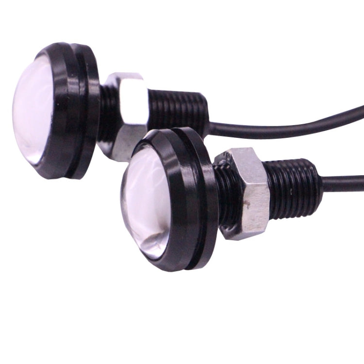 2 PCS 2x 3W 120LM Waterproof Eagle Eye light  White LED Light for Vehicles, Cable Length: 60cm(Black) - Eagle Eye Lamps by PMC Jewellery | Online Shopping South Africa | PMC Jewellery | Buy Now Pay Later Mobicred