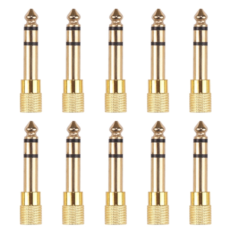 6.35mm Male to 3.5mm Female Audio Jack Adapters (10 Pcs in One Package, the Price is for 10 Pcs) - Connectors & Terminals by PMC Jewellery | Online Shopping South Africa | PMC Jewellery