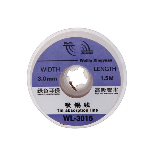 WL-3015 1.5m Soldering Tin Absorption Wire, Width: 3.0mm - Welding Wire by WLXY | Online Shopping South Africa | PMC Jewellery | Buy Now Pay Later Mobicred