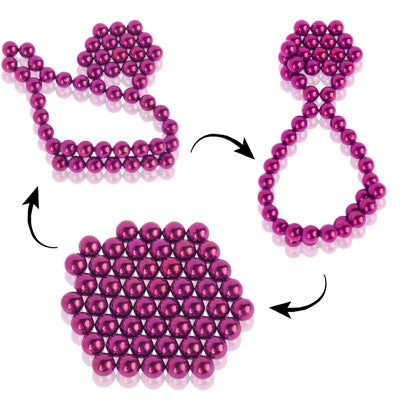 DIY Magic Puzzle / Buckyballs Magnet Balls with 50pcs Magnet Balls (Magenta) -  by PMC Jewellery | Online Shopping South Africa | PMC Jewellery | Buy Now Pay Later Mobicred