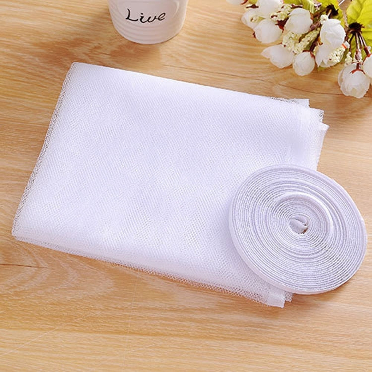 DIY Polyester Fly Screen/ Window Screen Hook and Loop Fastener Mosquito Net(White) - Door & Window Films by PMC TechLife | Online Shopping South Africa | PMC TechLife
