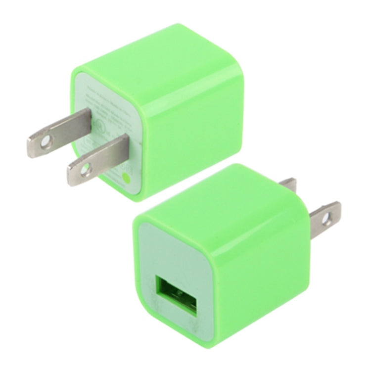 US Plug USB Charger(Green) - USB Charger by PMC Jewellery | Online Shopping South Africa | PMC Jewellery | Buy Now Pay Later Mobicred