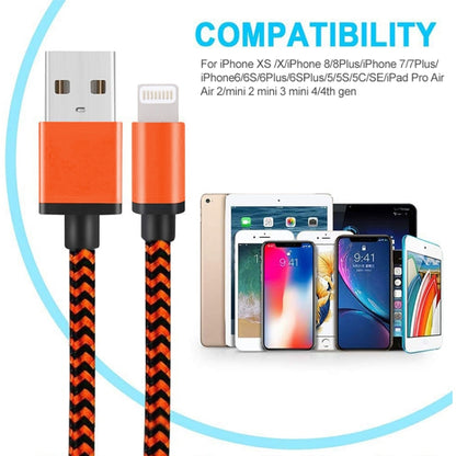 2A Woven Style USB to 8 Pin Sync Data / Charging Cable, Cable Length: 1m(Green) - Normal Style Cable by PMC Jewellery | Online Shopping South Africa | PMC Jewellery | Buy Now Pay Later Mobicred