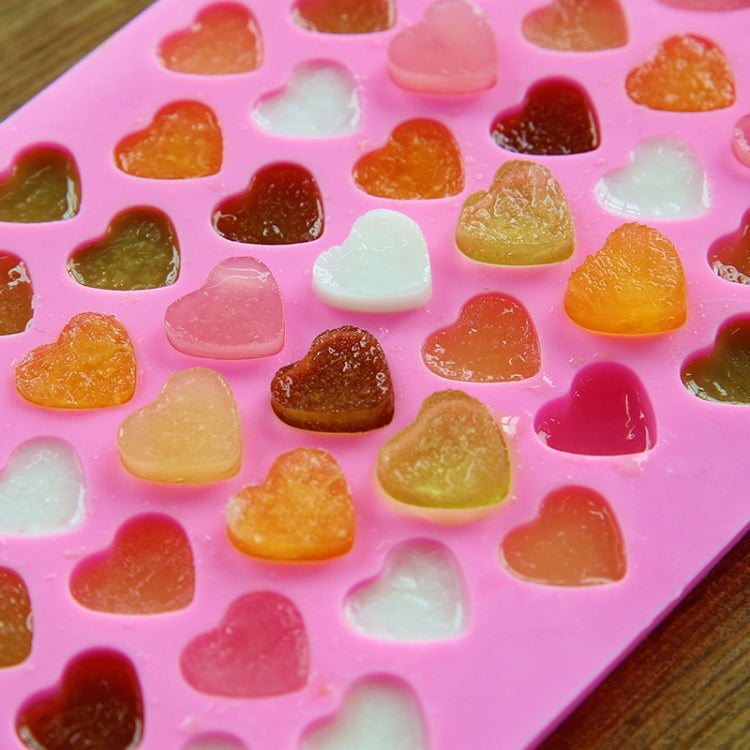 Creative Heart Shape 55-Grid Ice Cube Tray(Pink) - Food Molds by PMC TechLife | Online Shopping South Africa | PMC TechLife | Buy Now Pay Later Mobicred