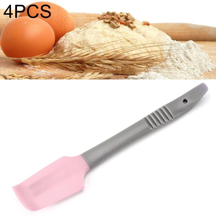 4 PCS Silicone Scraper Butter Spreader Knife Cake Smoother Cake Baking Tool(Pink) - Gadgets by PMC Jewellery | Online Shopping South Africa | PMC Jewellery | Buy Now Pay Later Mobicred